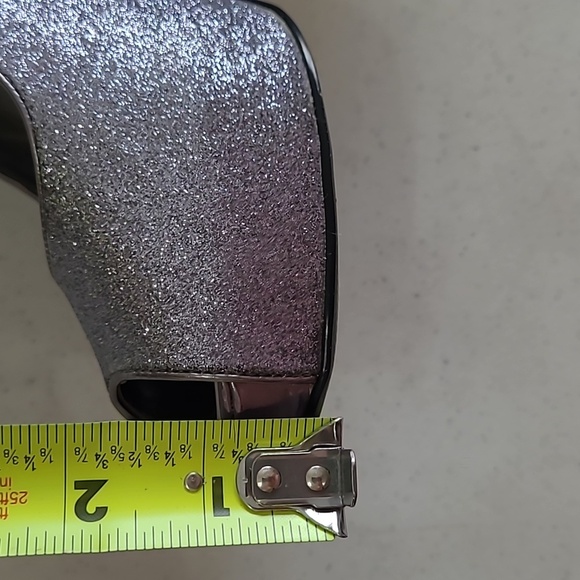 Jacqueline Ferrar Dark Grey/Silver Glitter platform heels size 8 - Picture 11 of 13